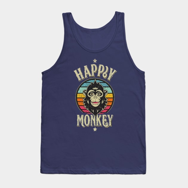 Happy Monkey Tank Top by TshirtMA